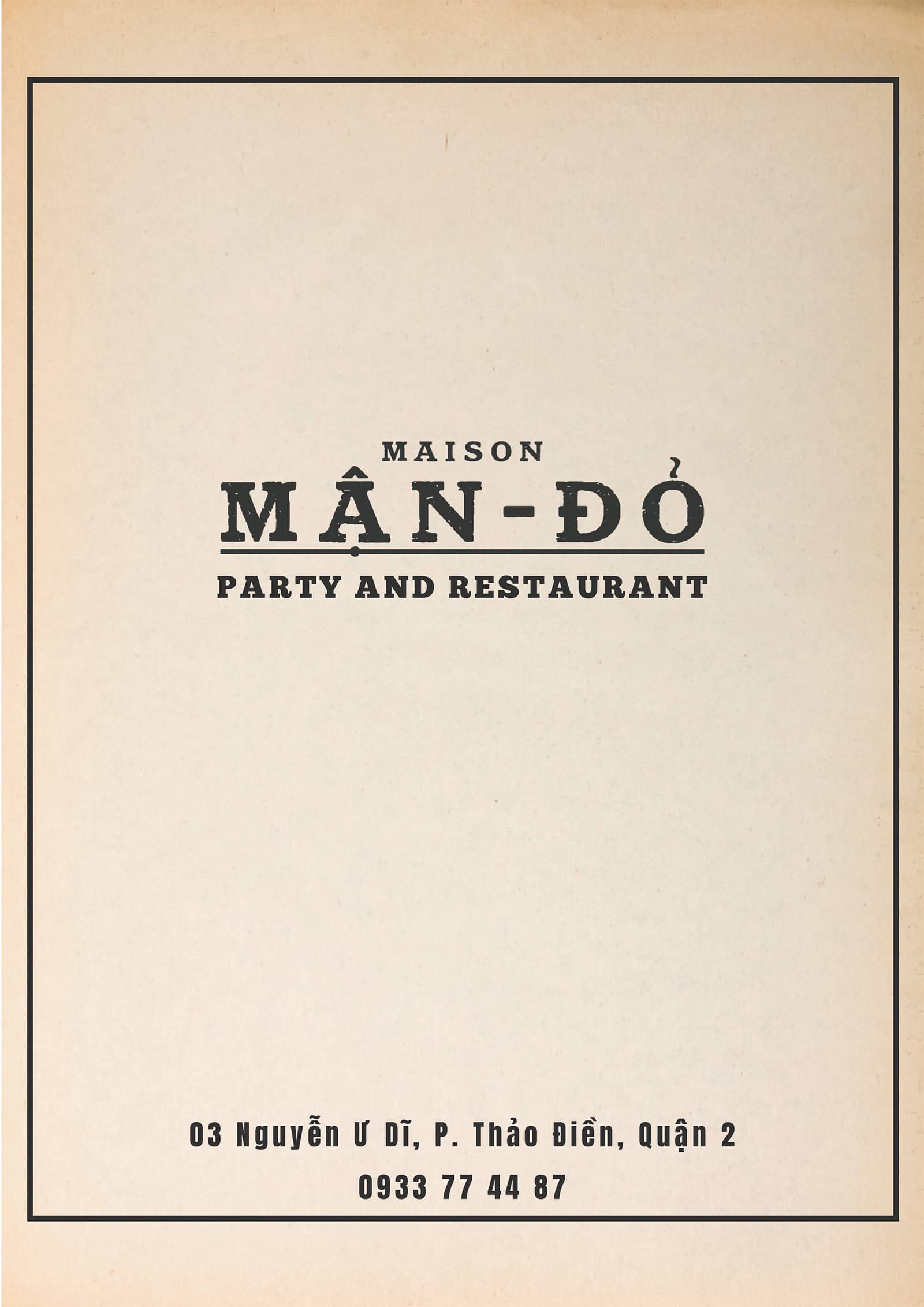 Bìa menu