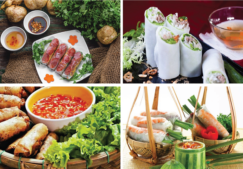 Nói đến ẩm thực Việt Nam không thể bỏ qua các món cuốn