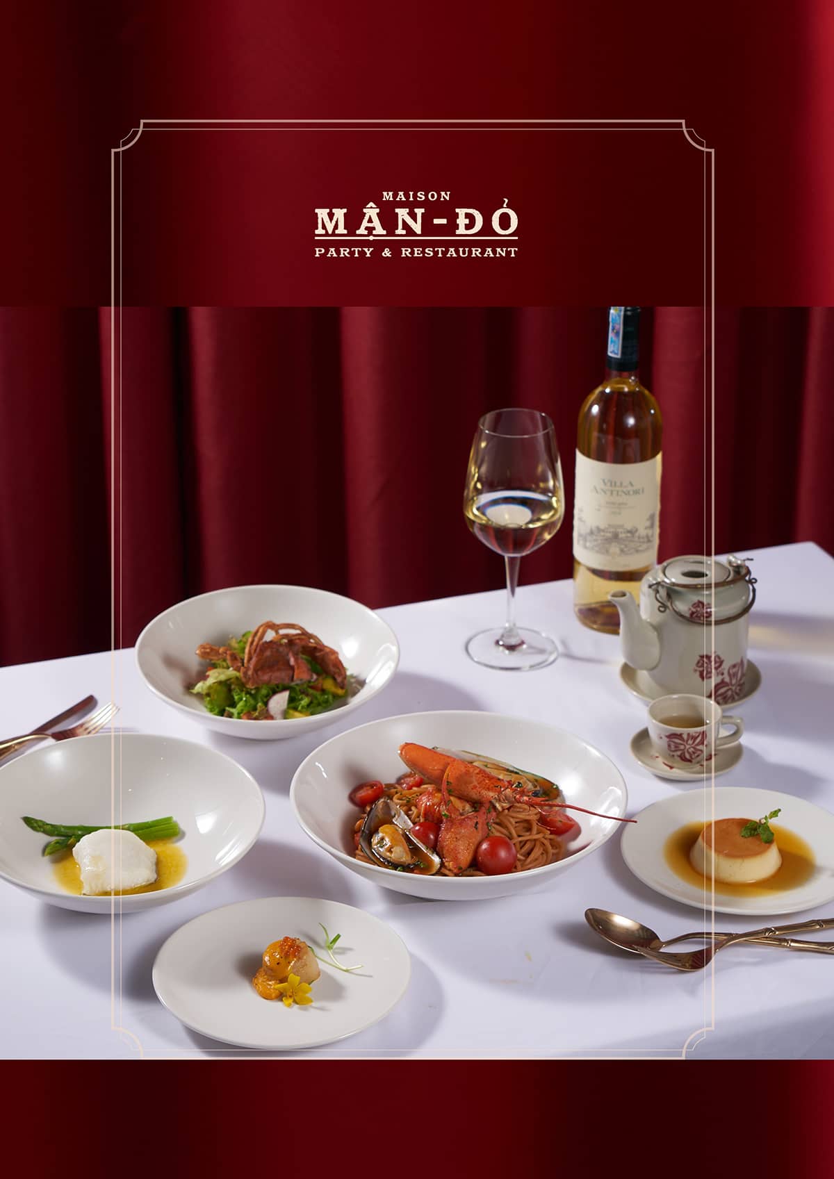 Thực đơn tối nhà hàng Maison Mận-Đỏ